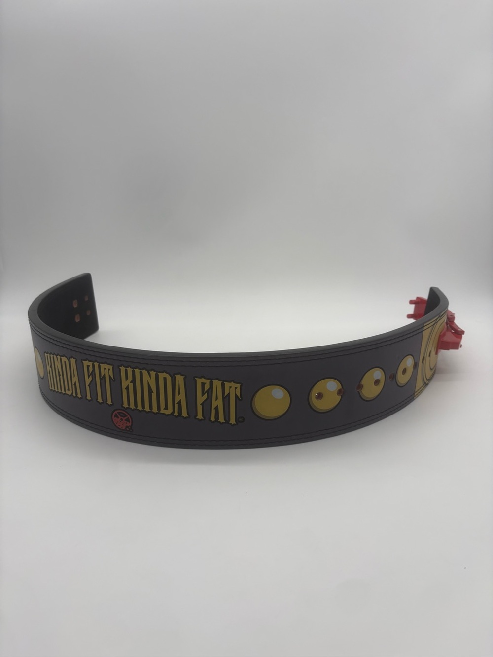 Kinda Fit Kinda Fat Weightlifting Belt Size Medium Black Red Powerlifting Gym